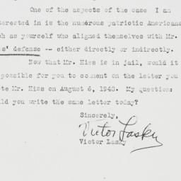 Letter: 1951 April 6