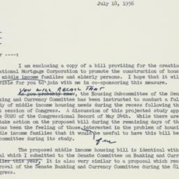 Letter: 1956 July 18