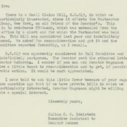 Letter: 1951 June 9