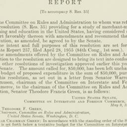 Memorandum: 1955 May 11