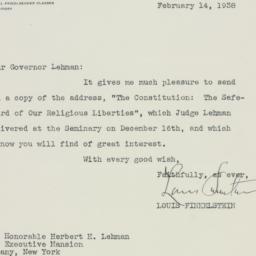 Letter: 1938 February 14