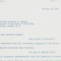 Letter: 1934 October 8