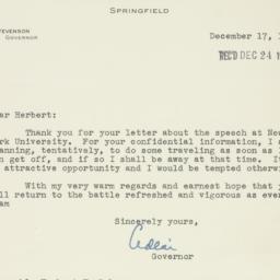 Letter: 1952 December 17