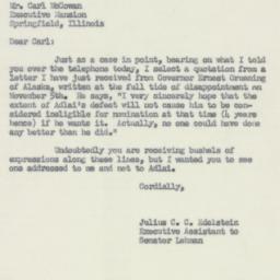 Letter: 1952 November 8