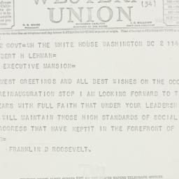 Telegram: 1939 January 9