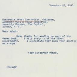 Letter: 1941 December 23