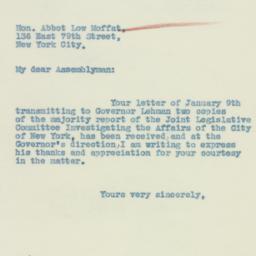 Letter: 1933 January 10