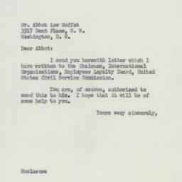 Letter: 1954 June 19