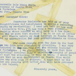 Letter: 1950 November 2