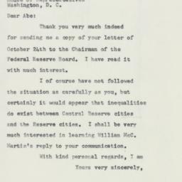 Letter: 1957 October 26