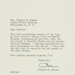 Letter: 1950 August 7