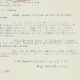 Letter: 1936 November 18