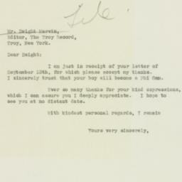 Letter: 1932 September 17