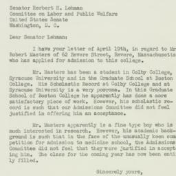 Letter: 1951 April 29