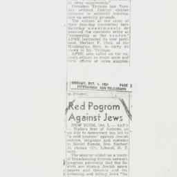 Letter: 1951 October 1