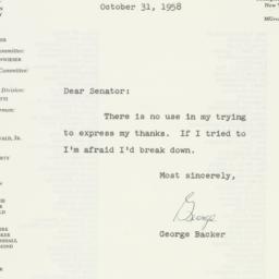 Letter: 1958 October 31