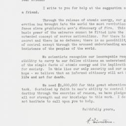 Letter: 1947 January 20
