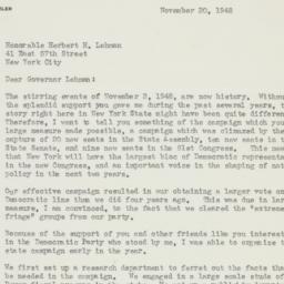 Letter: 1948 November 20