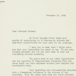 Letter: 1948 November 12