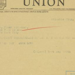 Telegram: 1935 April 21
