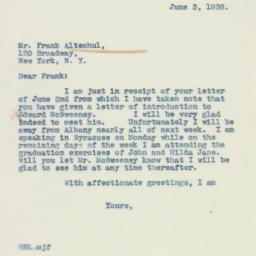 Letter: 1938 June 3