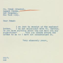 Letter: 1933 April 25