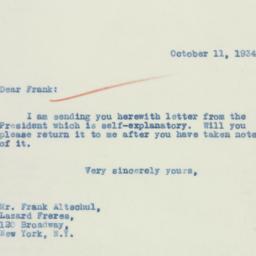 Letter: 1934 October 11