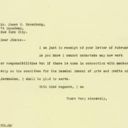 Letter: 1926 February 15