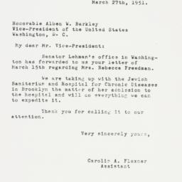 Letter: 1951 March 27