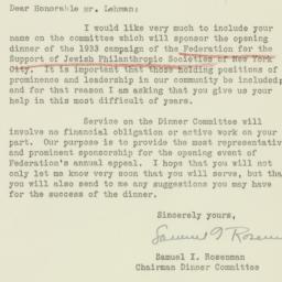 Letter: 1933 September 6