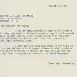 Letter: 1950 August 26