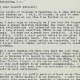 Letter: 1945 November 9