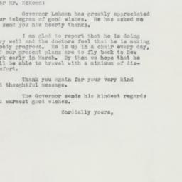 Letter: 1963 February 18