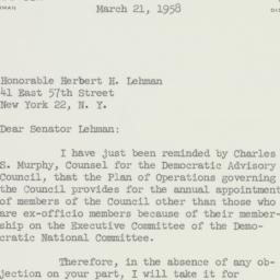 Letter: 1958 March 21