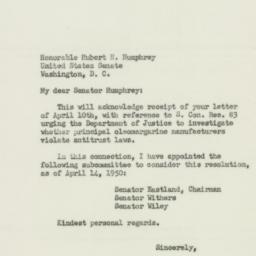 Letter: 1950 April 15