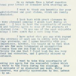 Letter: 1932 November 22