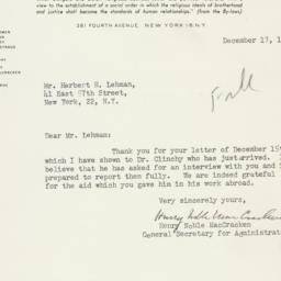 Letter: 1947 December 17