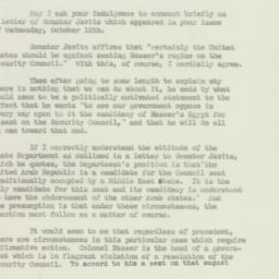 Letter: 1960 October 13