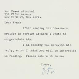 Letter: 1960 January 15