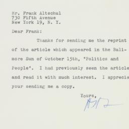 Letter: 1958 October 31