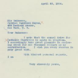 Letter: 1934 April 23