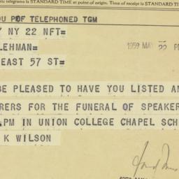 Letter: 1959 May 22