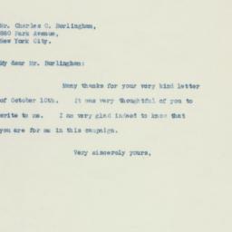 Letter: 1938 October 11