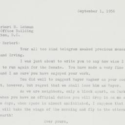 Letter: 1956 September 1
