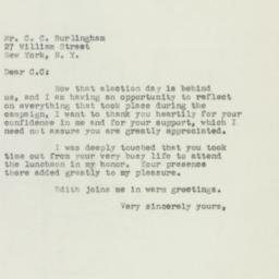 Letter: 1950 November 21