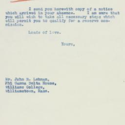 Letter: 1940 October 22