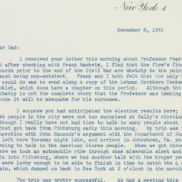 Letter: 1951 November 8