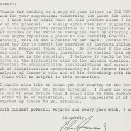 Letter: 1960 October 4