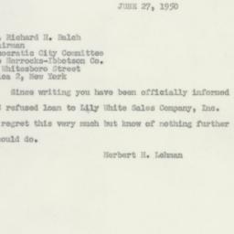 Letter: 1950 June 27