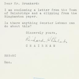 Letter: 1954 February 8